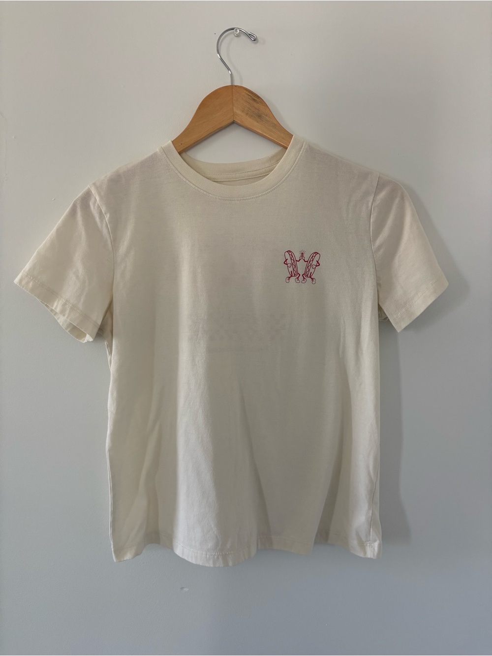 Universal Threads Cream Shirt with Red Details Size S